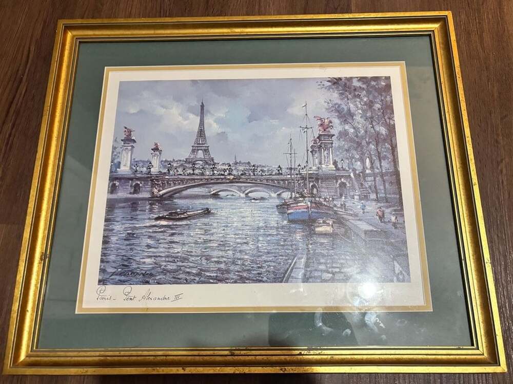 Pedro Vargas Paris Pont Alexandre III Framed Print 18 x 21